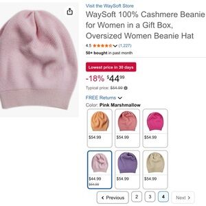 Pink Cashmere Women's Beanie